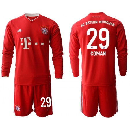 Billiga Fotbollströjor FC Bayern München Kingsley Coman 29 Barn Hemma tröja 2020/21 Långärmad